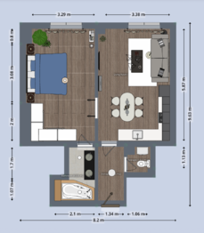 Prodej bytu 2+kk v osobním vlastnictví 51 m², Praha 4 - Michle