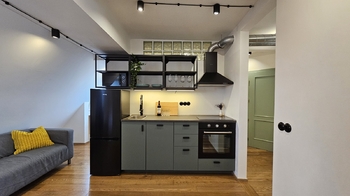 Kuchyně - Pronájem bytu 1+kk v osobním vlastnictví 42 m², Praha 7 - Holešovice