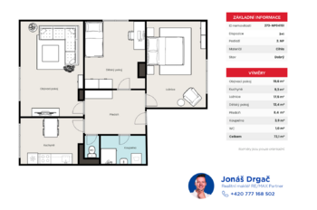 Prodej bytu 3+1 v osobním vlastnictví 73 m², Tlustice