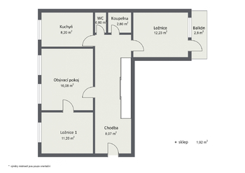 Prodej bytu 3+1 v družstevním vlastnictví 64 m², Praha 4 - Lhotka