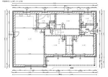 půdorys - Prodej domu 121 m², Srbeč