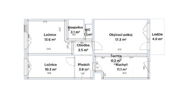 Pronájem bytu 3+1 v osobním vlastnictví 68 m², Praha 4 - Chodov