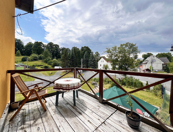 Výhled z terasy bytu - Prodej domu 510 m², Jindřichovice
