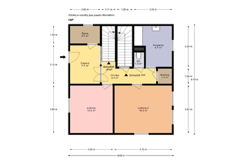 Půdorys 1. NP - Prodej domu 182 m², Kutná Hora