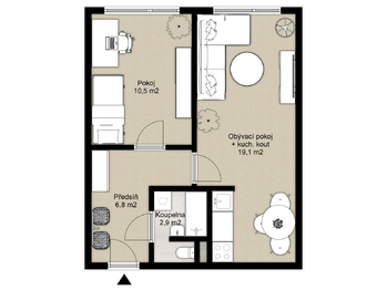 Prodej bytu 2+kk v družstevním vlastnictví 40 m², Most