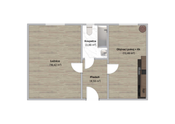Pronájem bytu 1+1 v osobním vlastnictví 40 m², Ostrava
