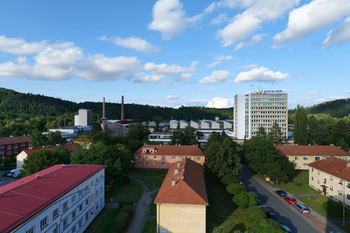 Výhled z dětského pokoje - Prodej bytu 3+1 v osobním vlastnictví 62 m², Sázava