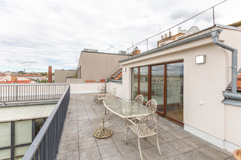 Terasa - Pronájem bytu 4+kk v osobním vlastnictví 188 m², Praha 5 - Smíchov