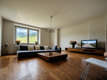 Vizualizace obývacího pokoje - Prodej bytu 2+1 v osobním vlastnictví 59 m², Návojná