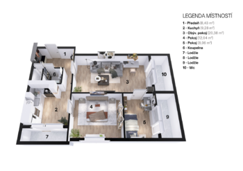 Prodej bytu 3+1 v osobním vlastnictví 64 m², Olomouc