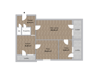 Prodej bytu 3+1 v osobním vlastnictví 64 m², Olomouc