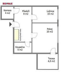 Pronájem bytu 2+1 v osobním vlastnictví 52 m², Praha 5 - Smíchov