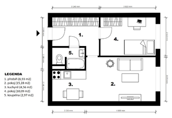 Prodej bytu 2+kk v osobním vlastnictví 41 m², Praha 10 - Strašnice