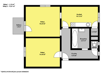 Prodej bytu 2+1 v osobním vlastnictví 52 m², Český Brod
