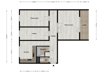 Prodej bytu 3+1 v osobním vlastnictví 72 m², Bělá nad Radbuzou