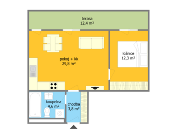 Pronájem bytu 2+kk v osobním vlastnictví 53 m², Slavkov u Brna