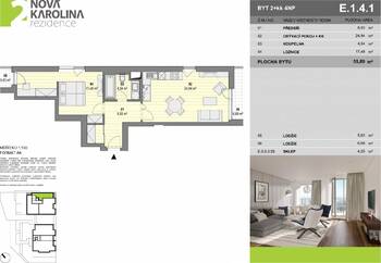 Pronájem bytu 2+kk v osobním vlastnictví 60 m², Ostrava