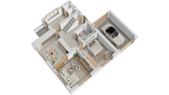 přízemí s garáží - Prodej domu 123 m², Pardubice