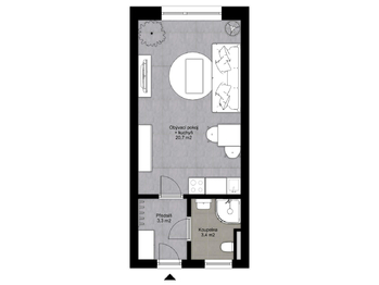 Prodej bytu 1+kk v osobním vlastnictví 28 m², Ostrov