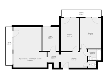 Prodej bytu 4+kk v osobním vlastnictví 90 m², Kladno