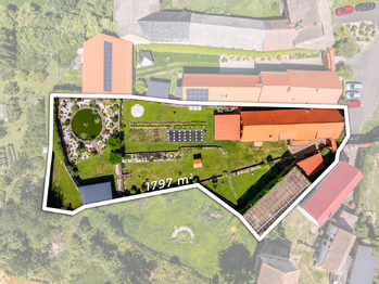 Vyznačení pozemku - Prodej domu 174 m², Hrobčice