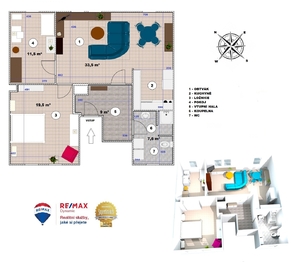 Pronájem bytu 3+kk v osobním vlastnictví 82 m², České Budějovice