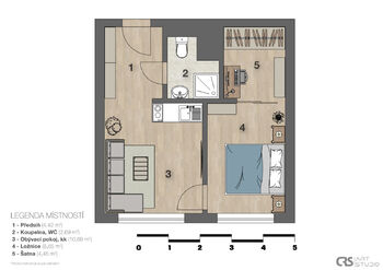 Prodej bytu 2+kk v osobním vlastnictví 35 m², Jesenice