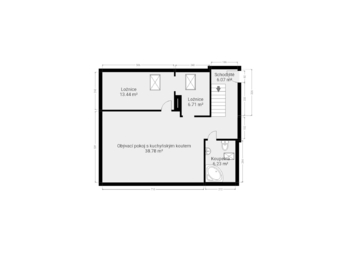 31. 2D půdorys 3. NP - Prodej domu 294 m², Praha 5 - Radotín