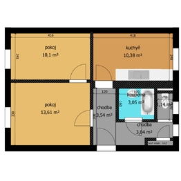Prodej bytu 2+1 v osobním vlastnictví 67 m², Přelouč