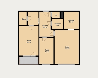 Prodej bytu 3+kk v družstevním vlastnictví 67 m², Praha 9 - Újezd nad Lesy