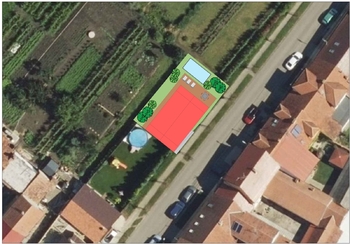 Vizualizace navrhovaného domu - Prodej pozemku 234 m², Velké Bílovice