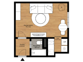 Prodej bytu 1+kk v družstevním vlastnictví 22 m², Havířov