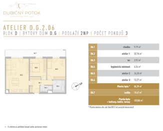 Prodej bytu 3+kk v osobním vlastnictví 104 m², České Budějovice