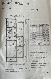 půdorys - Prodej bytu 4+1 v osobním vlastnictví 88 m², Praha 9 - Černý Most