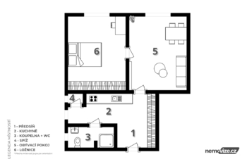 Prodej bytu 2+1 v osobním vlastnictví 56 m², Praha 9 - Vysočany