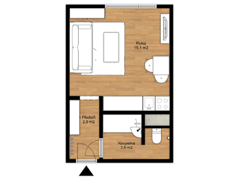 Prodej bytu 1+kk v osobním vlastnictví 20 m², Chomutov