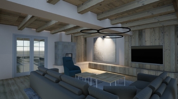 obývací pokoj - Prodej domu 223 m², Hraběšice