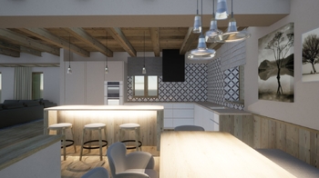 kuchyně a jídelna - Prodej domu 223 m², Hraběšice