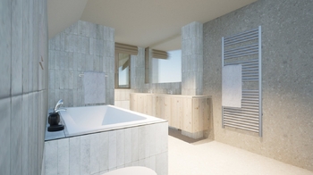 koupelna 2.NP - Prodej domu 223 m², Hraběšice