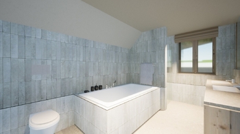 koupelna 2.NP - Prodej domu 223 m², Hraběšice