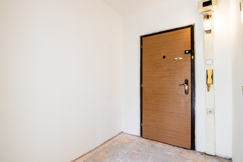 vstupní dveře do bytu - Prodej bytu 1+kk v družstevním vlastnictví 33 m², Kladno