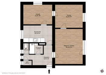 Prodej bytu 3+1 v osobním vlastnictví 75 m², Praha 9 - Kbely