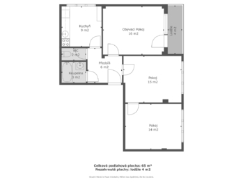 Prodej bytu 3+1 v osobním vlastnictví 66 m², Jince