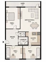 Prodej bytu 4+1 v osobním vlastnictví 62 m², Praha 4 - Krč