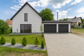 Vizualizace budoucího stavu - Prodej pozemku 1774 m², Svinaře 