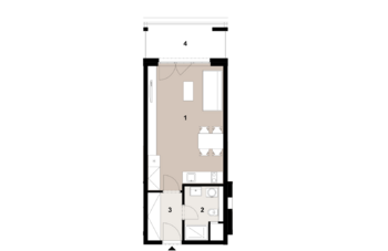 Prodej bytu 1+kk v osobním vlastnictví 38 m², Praha 9 - Vysočany