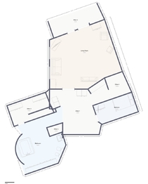 Půdorys - Pronájem bytu 3+kk v osobním vlastnictví 161 m², Vodochody