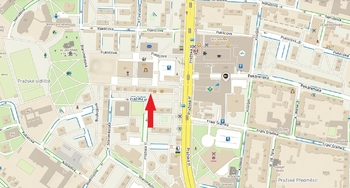 mapa - Pronájem bytu 2+kk v osobním vlastnictví 37 m², České Budějovice