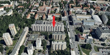 letecká mapa - Pronájem bytu 2+kk v osobním vlastnictví 37 m², České Budějovice