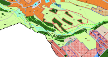 Mapa územního plánu - Prodej pozemku 14373 m², Jirkov